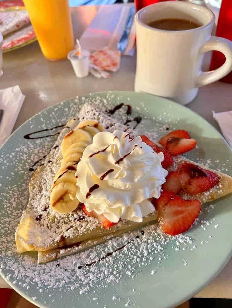 Crepes at Le Cafe Crepe in Austin, texas