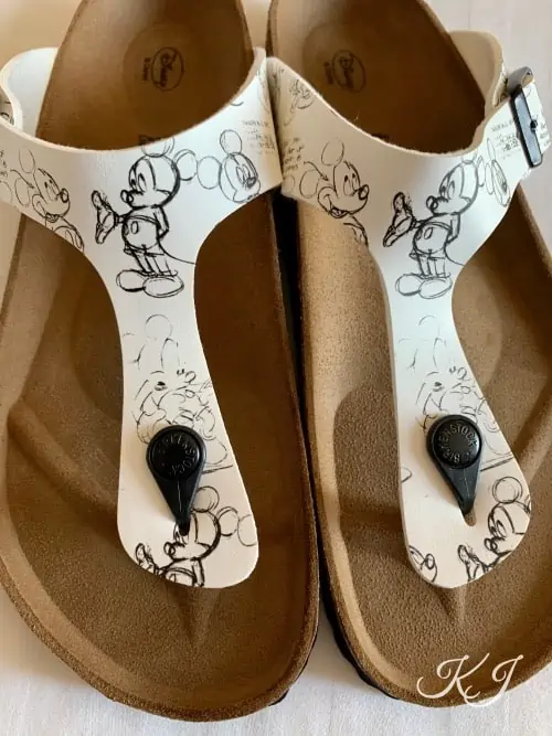birkenstock travel shoe review New Disney Sketch Gizeh Birkenstocks when they were new.