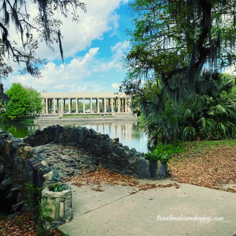 City park in new orleans bridge and lagoon with peristyle