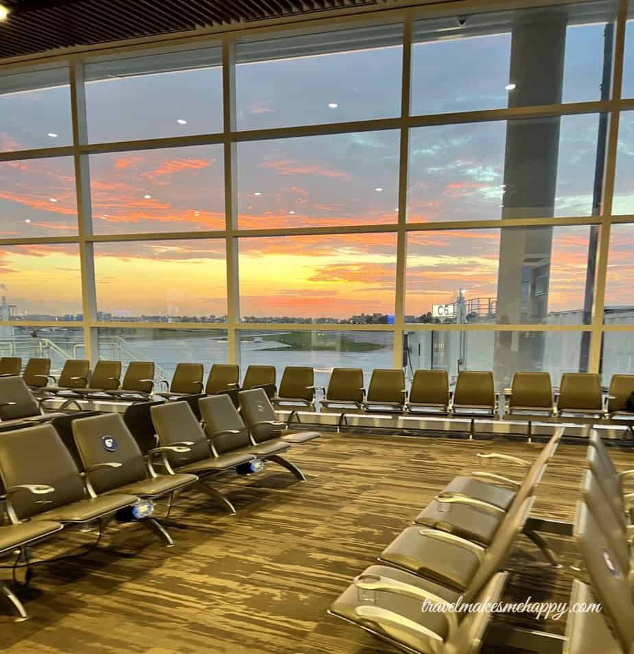 New Orleans airport sunrise view style