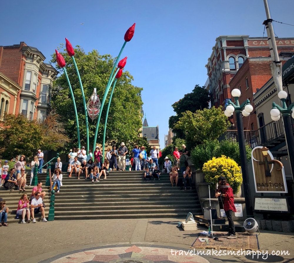 Bastion square in victoria british columbia live music