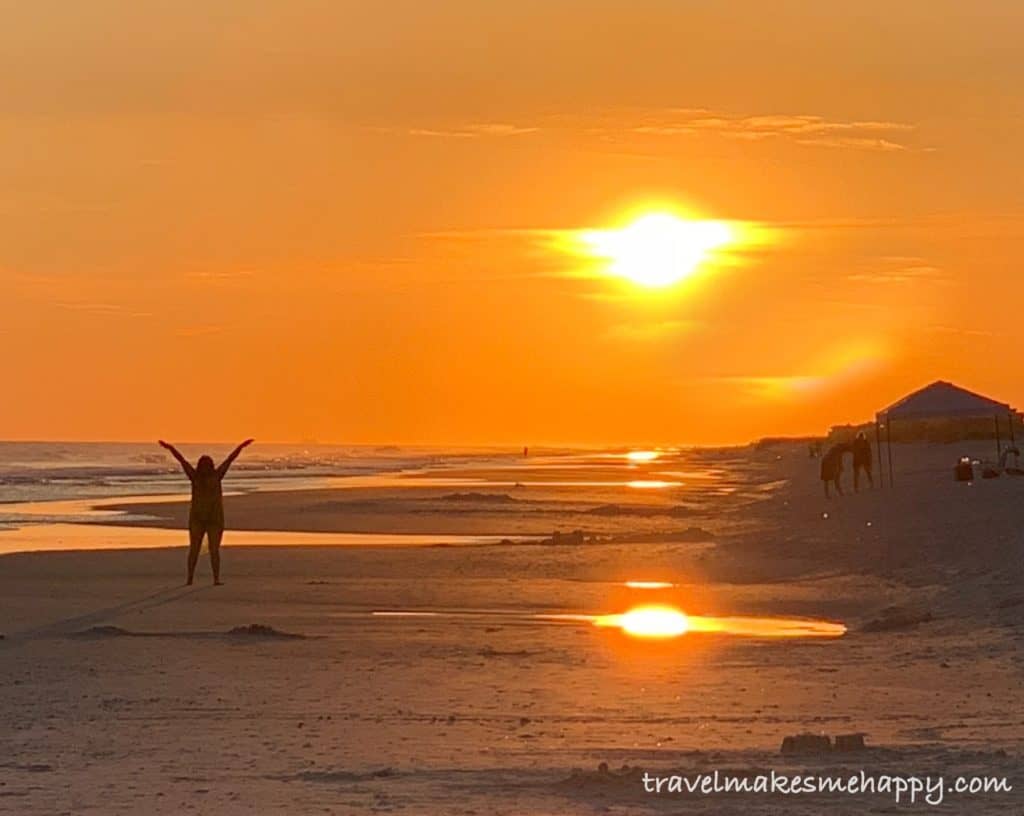 Yoga on the Beach at sunrise Orange Beach travel style