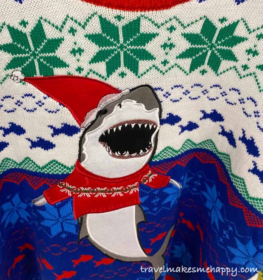 ugly christmas sweater shark for the best winter trip ideas in the USA