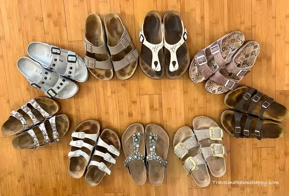Favorite travel shoes review of Birkenstock sandals travel makes me happy
