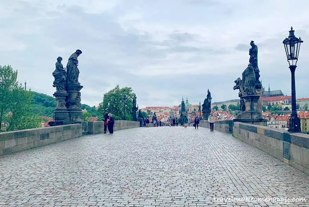 Charles Bridge at sunrise Prague. Unique things to see and do.