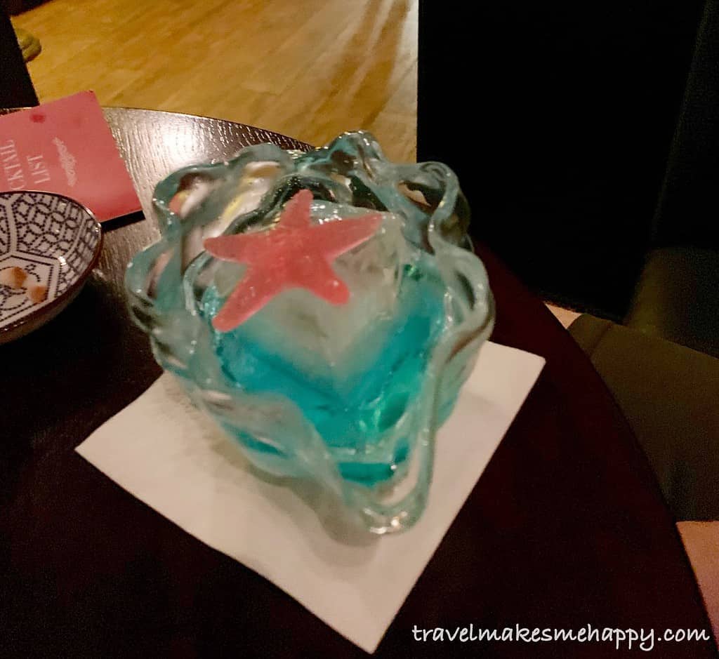 ocean themed drink at hemingway bar in prague