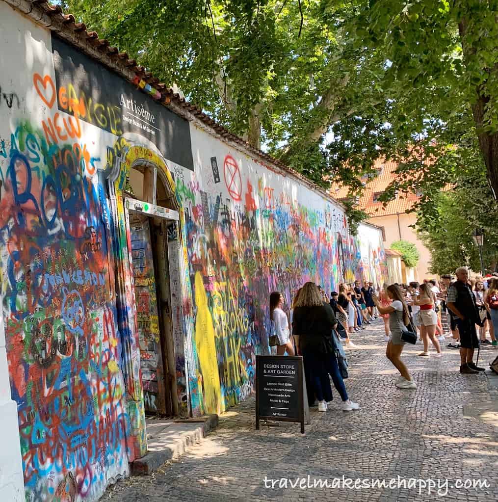 John Lennon Wall in Prague is a unique stop on a trip