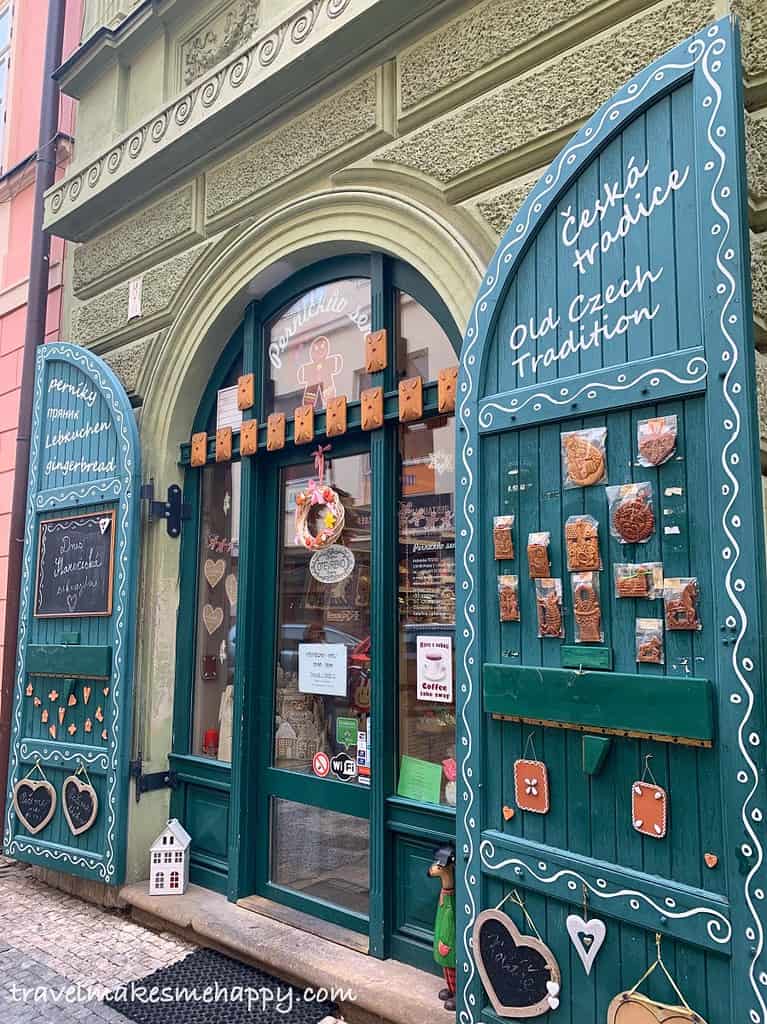 Perníčkův sen Bakery in Prague charming storefront