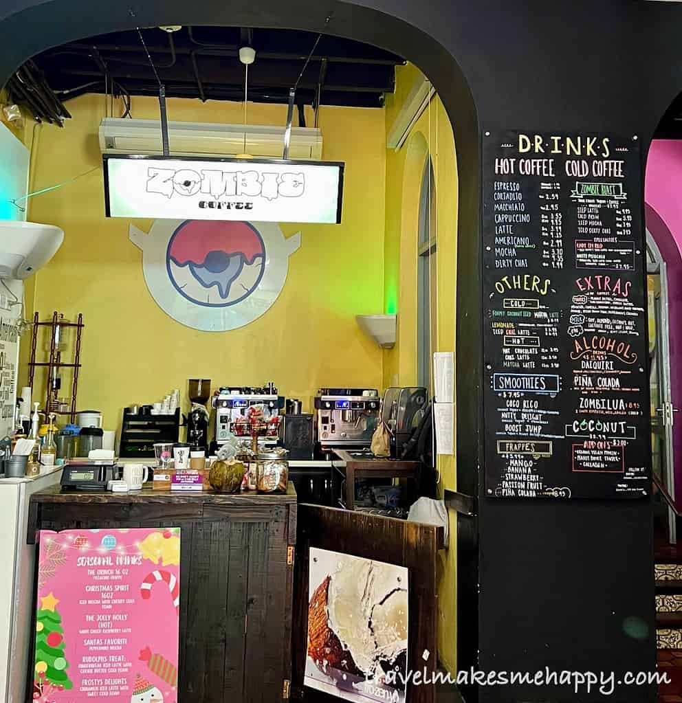 Zombie coffee shop and tiki bar in old san juan puerto rico