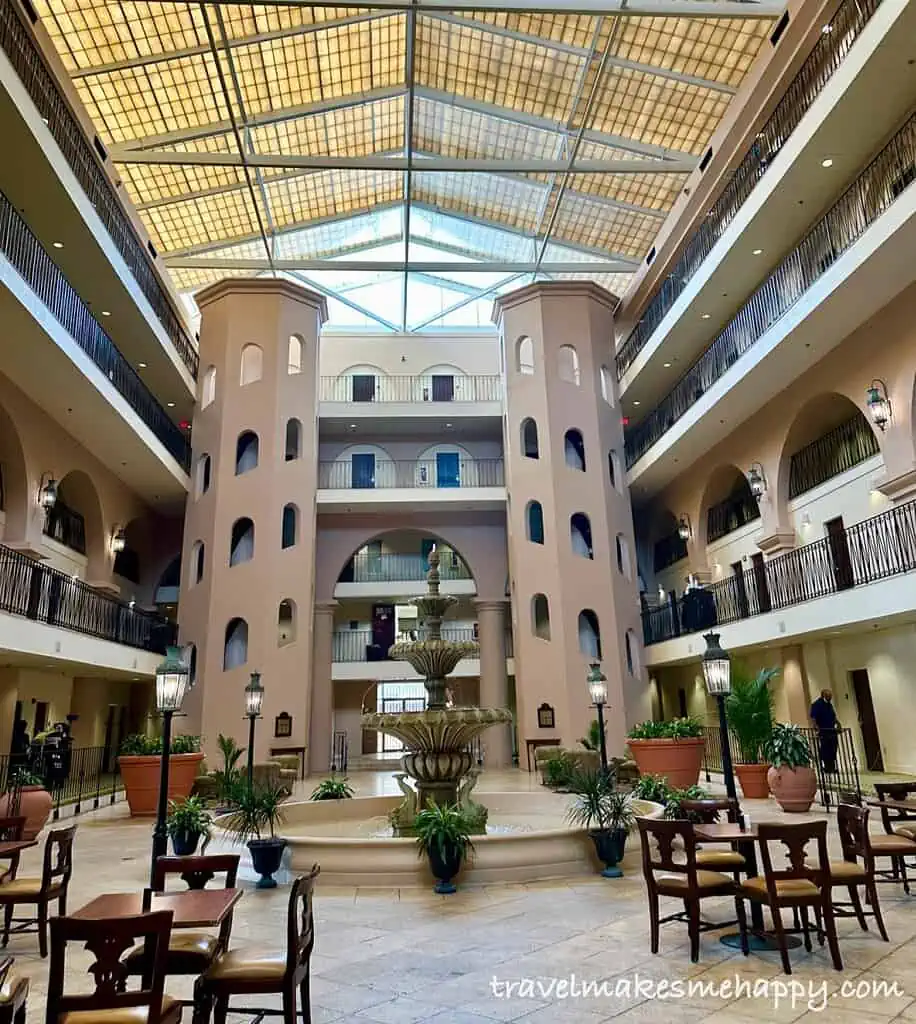 Embassy suites charleston historic district atrium weekend girls trip