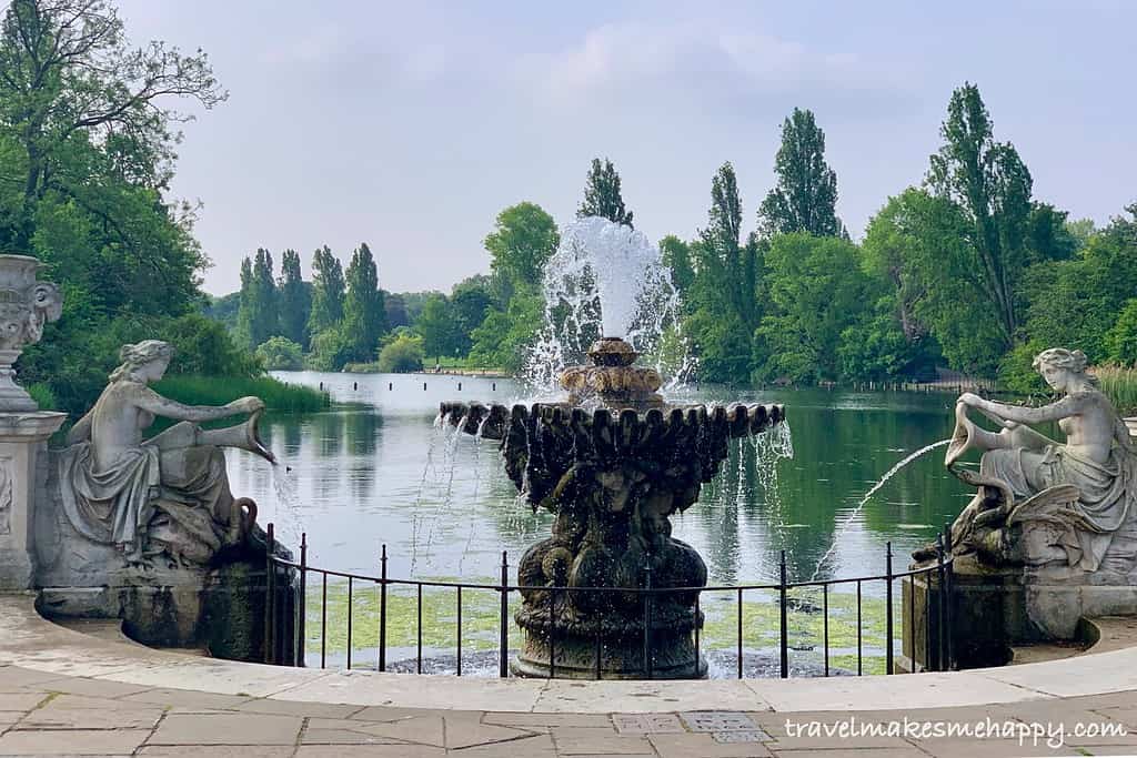 london kensington gardens fountain view