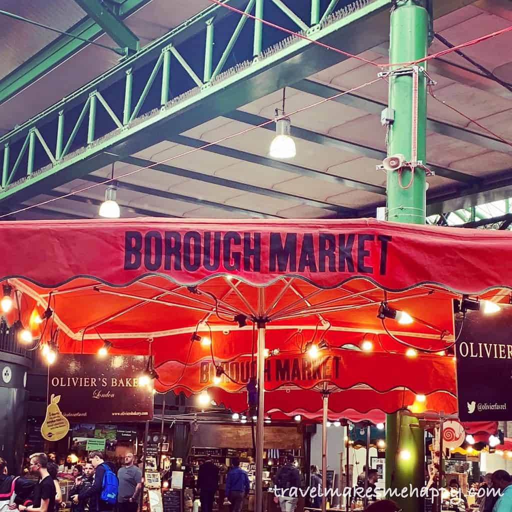 london borough market colorful view of vendors