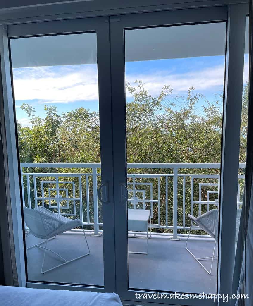 The balcony view at Bakers Cay Resort from our Hammock Wing room