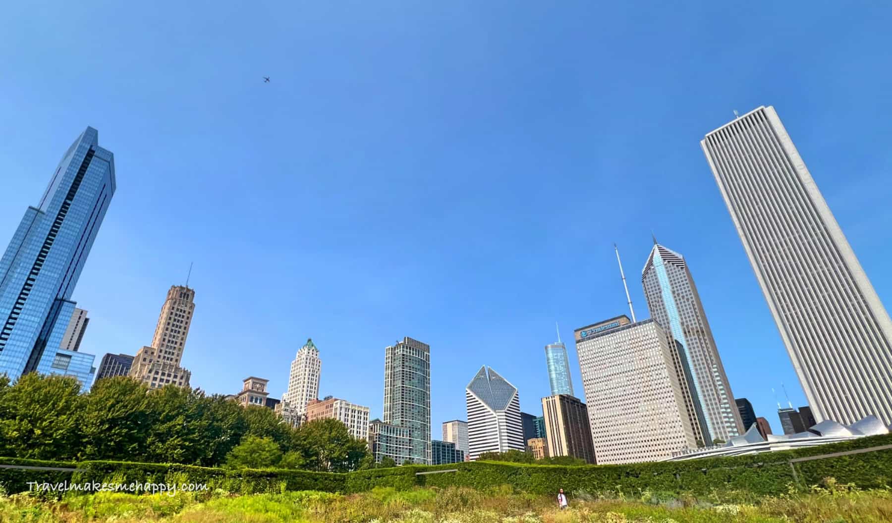 chicago skyline view navy pier view