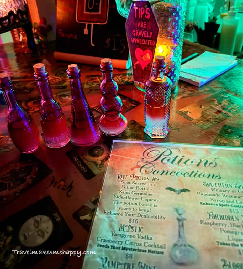 potions secret bar new orleans drink menu