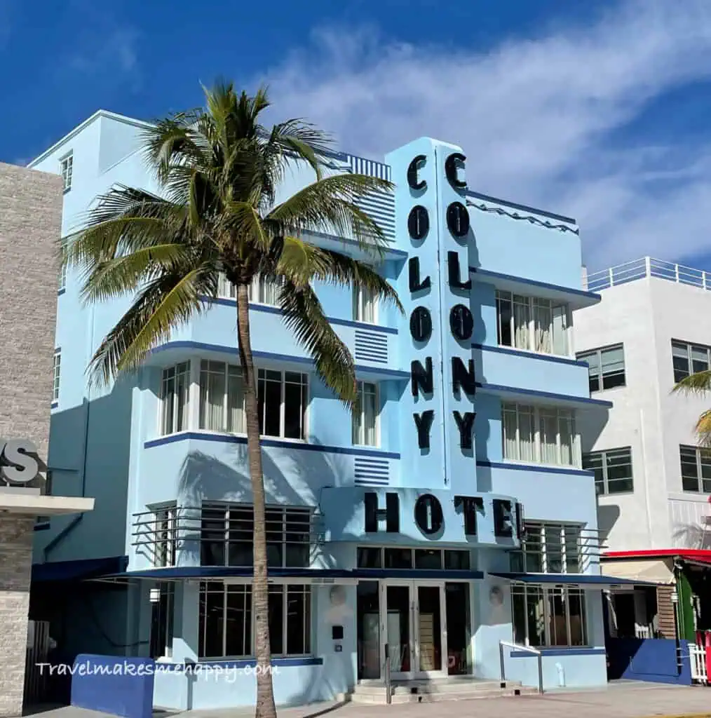 best south beach hotel colony art deco miami