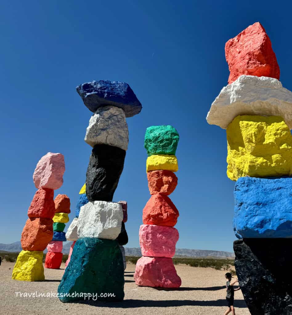 seven magic mountains las vegas art road trip stop nevada