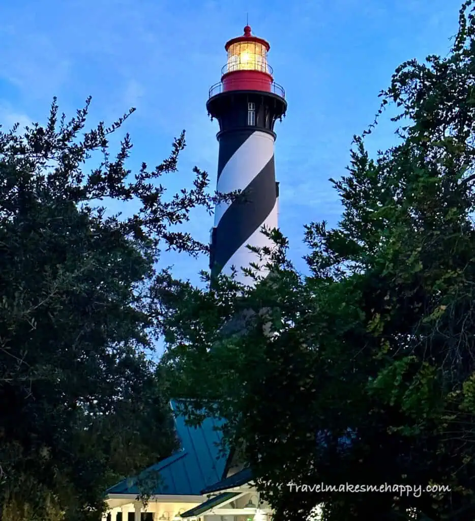 st augustine lighthouse at dusk florida coastal road trip guide