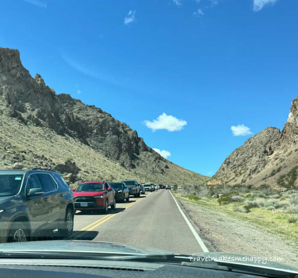 line to get in valley of fire state park las vegas day trip