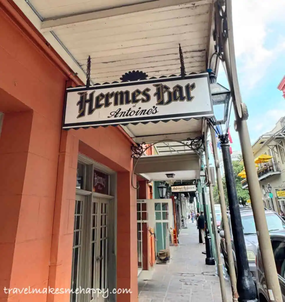 Hermes bar Antoines New Orleans best cocktail night out