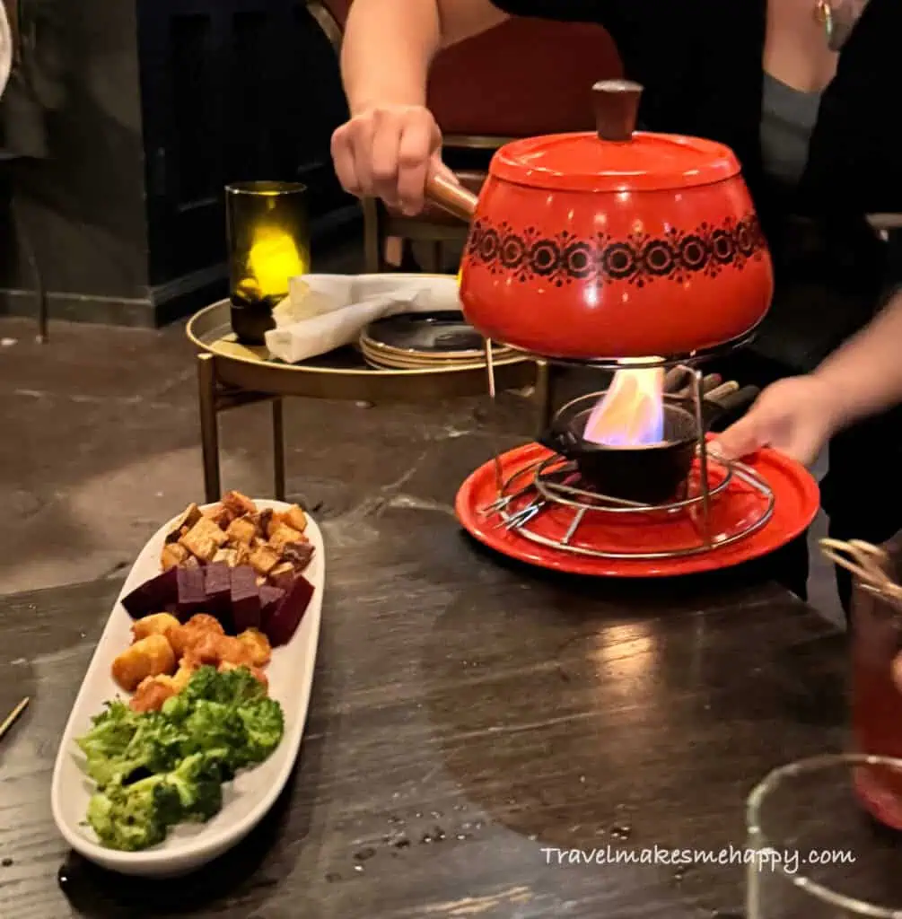 cauldron fondue at tatlo new orleans cocktail bar
