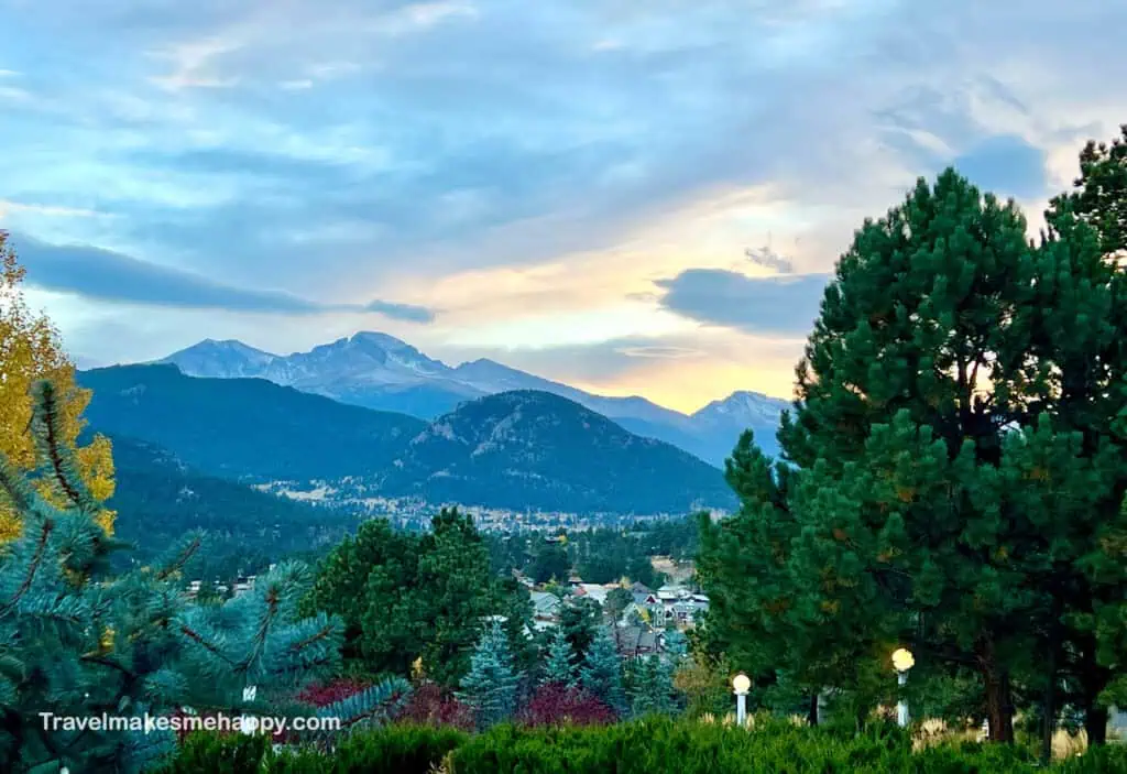 Estes park rocky mountain view from the Stanley hotel