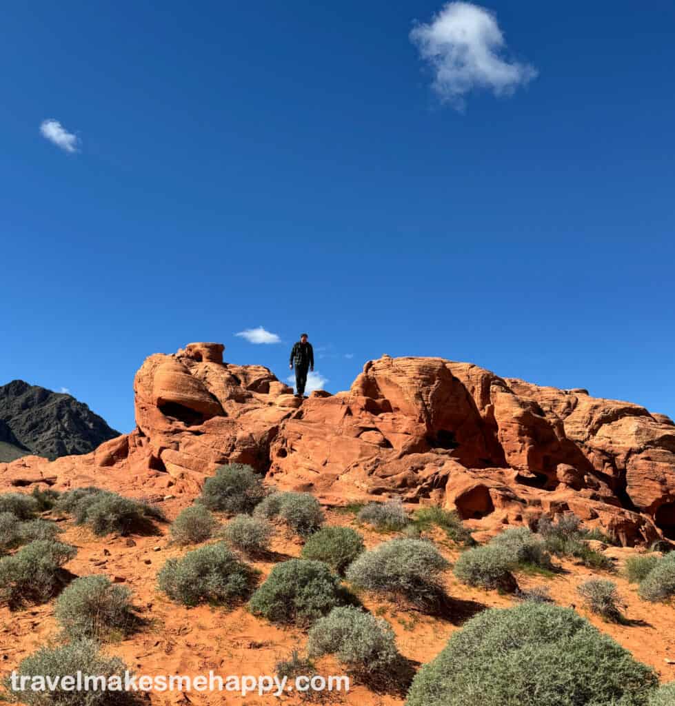 red rock canyon exploring on a solo hiking trip adventure