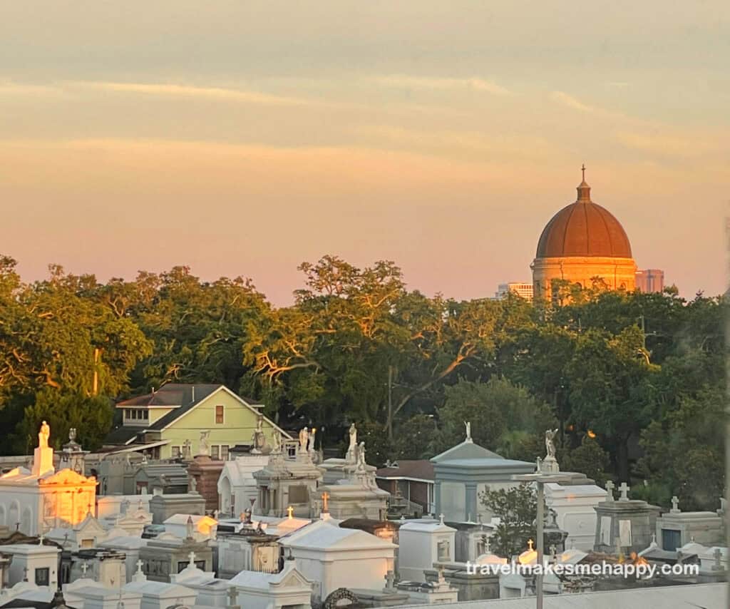 top haunted ghost tours New Orleans St. Louis Cemetery 3 sunset view