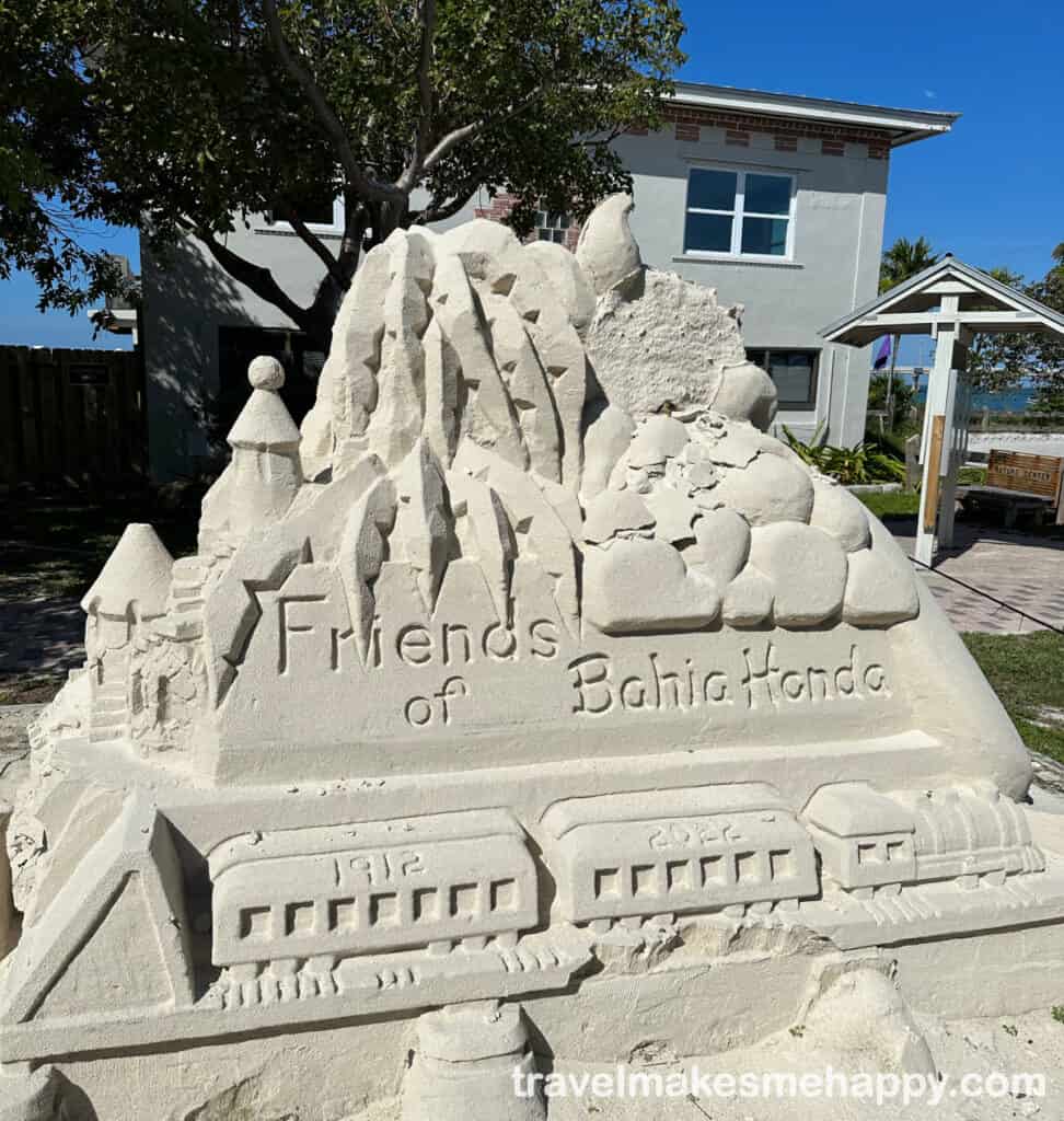 sand sculpture at bahia honda state park in big pine key