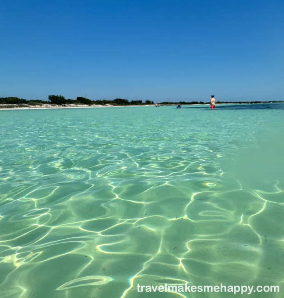 snorkeling view from the beach at bahia honda state park best in the keys