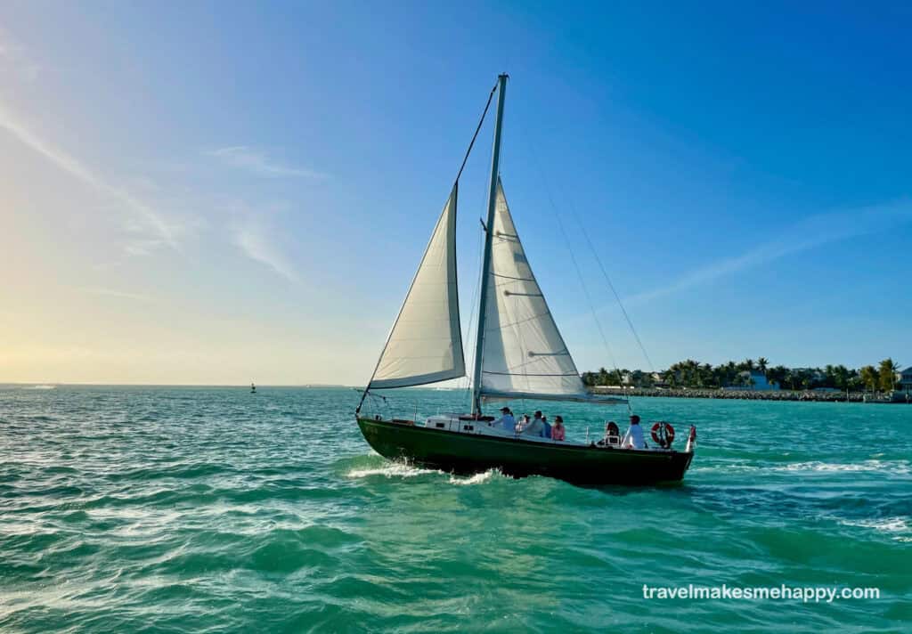 top private key west sunset sail cruise