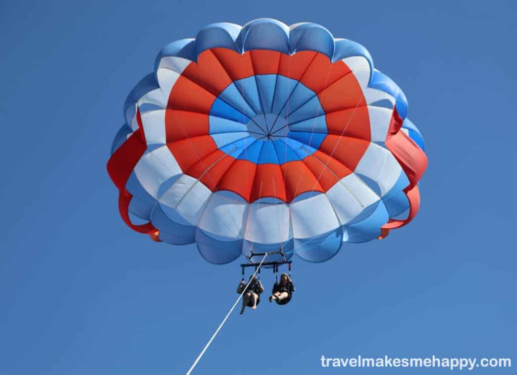 parasailing in key west on the atlantic ocean