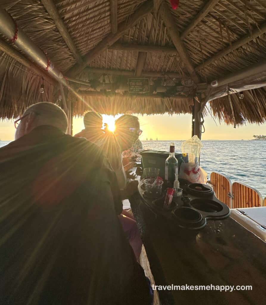 tiki boat sunset sail in Key West