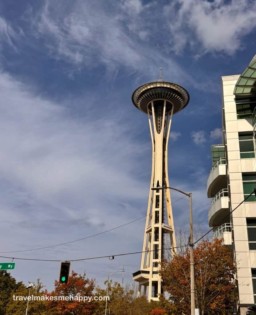 iconic seattle space needle is a unique thing to do on a first visit and the glass floor bar at the top is a must try!
