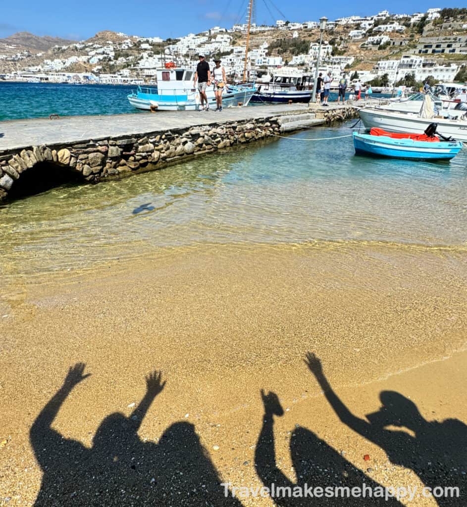 Empty nest travel destination Europe Mykonos ocean view