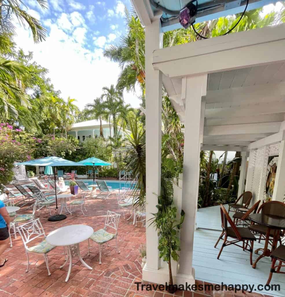 the gardens hotel pool area in old town key west