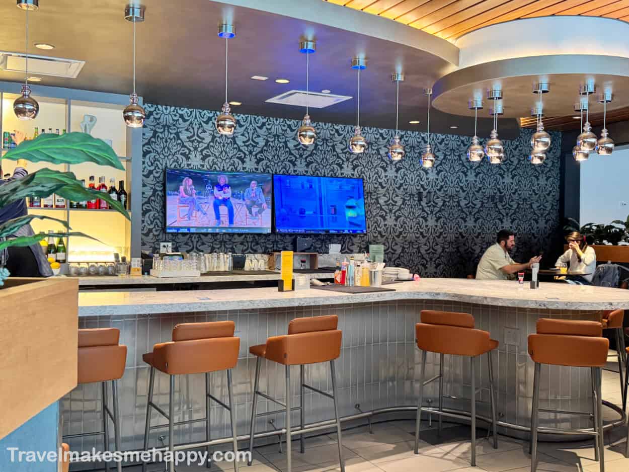 new seating at club msy airport lounge in New Orleans