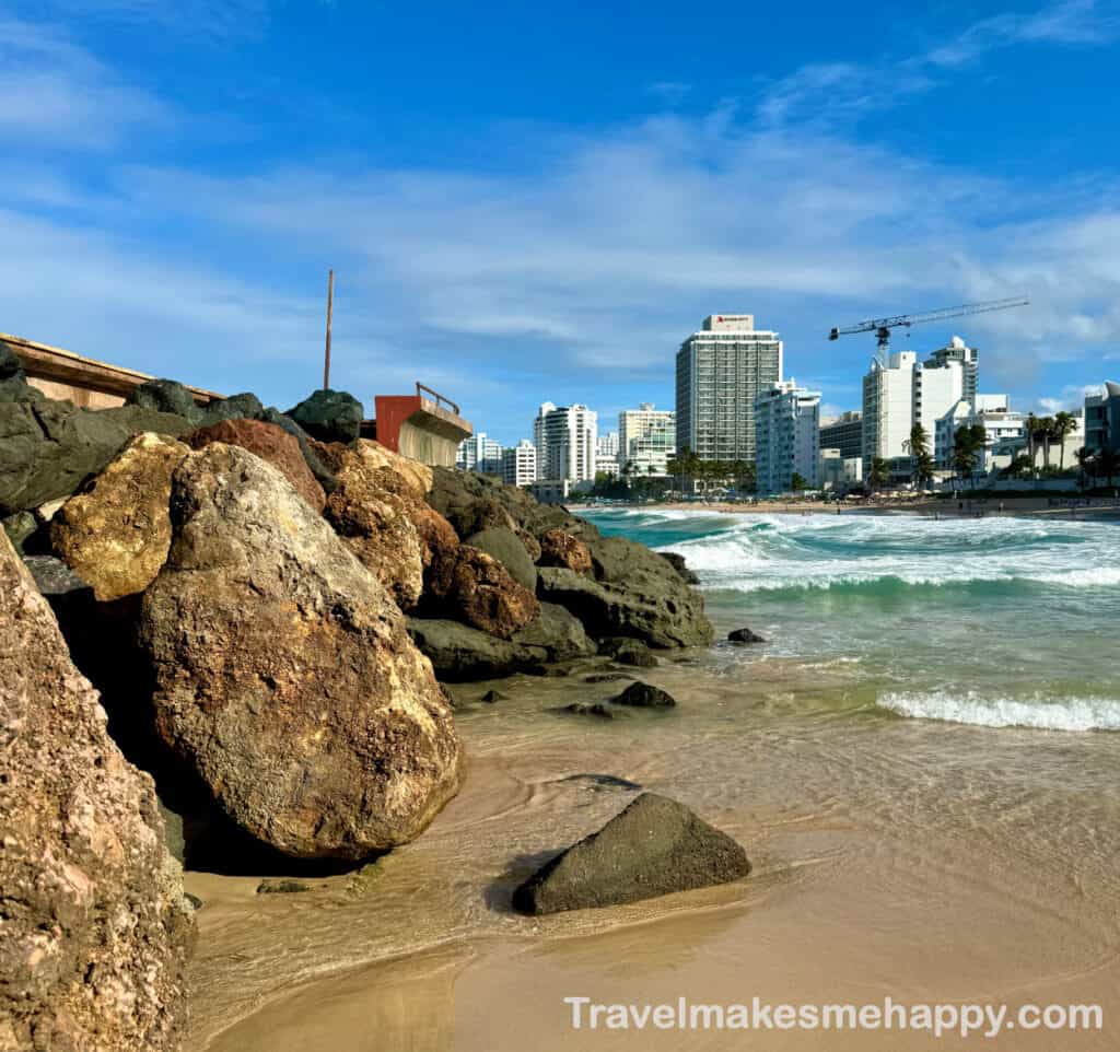 Beach in Condado near old san juan city center