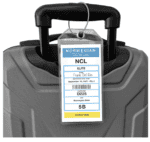 clear luggage tags for cruise NCL to put on suitcase