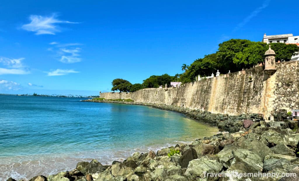 Old San Juan city walls and ocean view walking trip guide