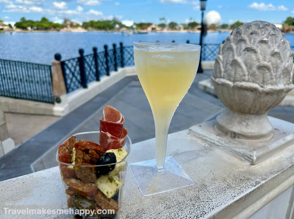 wine and charcuterie at disney's epcot food and wine festival