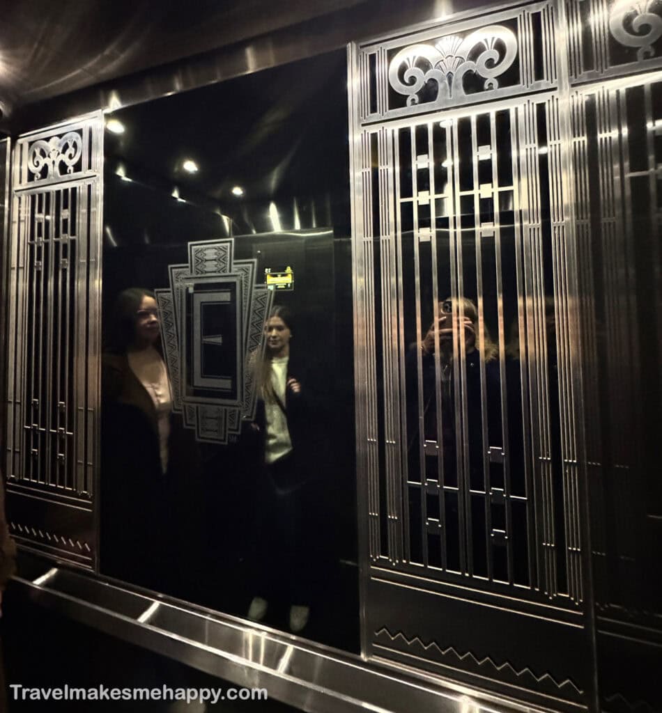 art deco elevators at hotel edison new york city