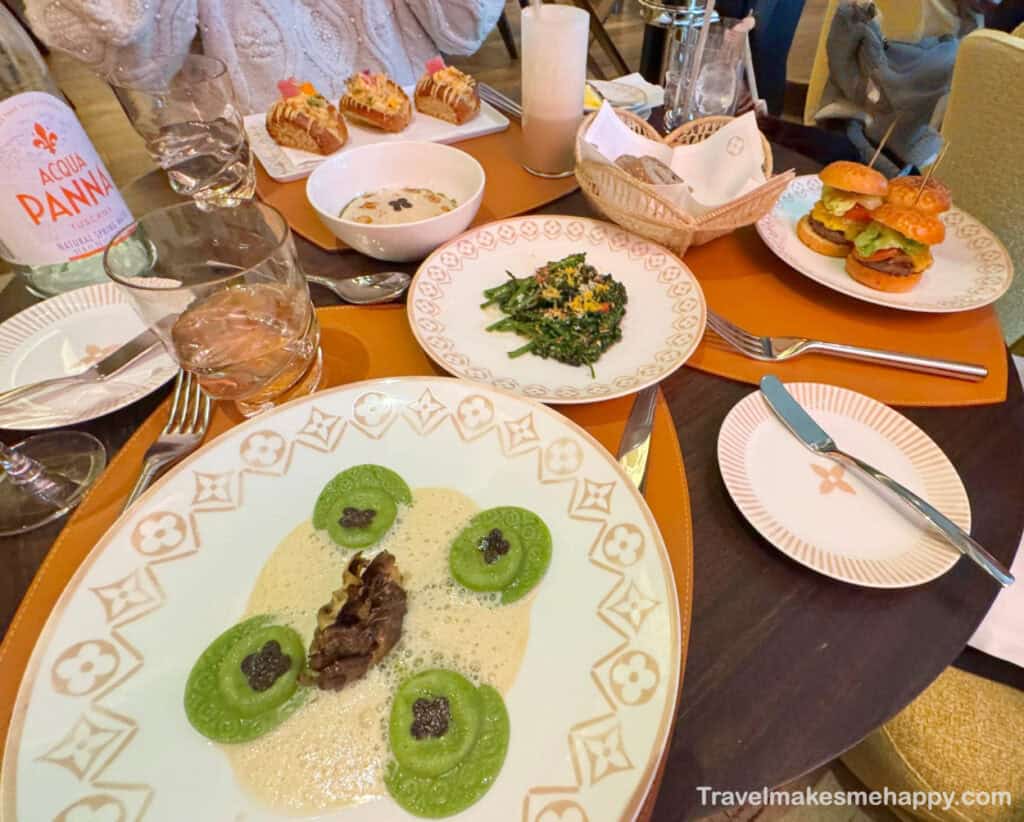 food at louis vuitton cafe new york city lunch review