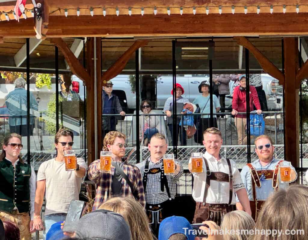 leavenworth stein holding contest during oktoberfest