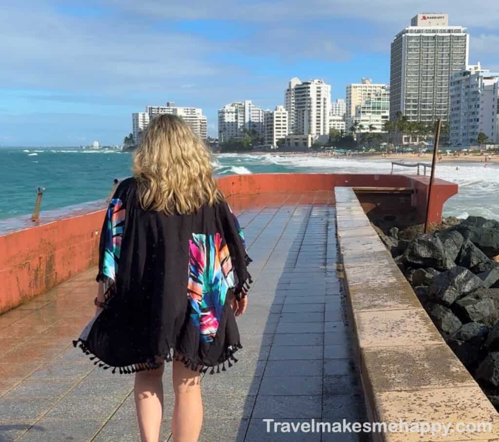 woman walking condado puerto rico how to travel plan