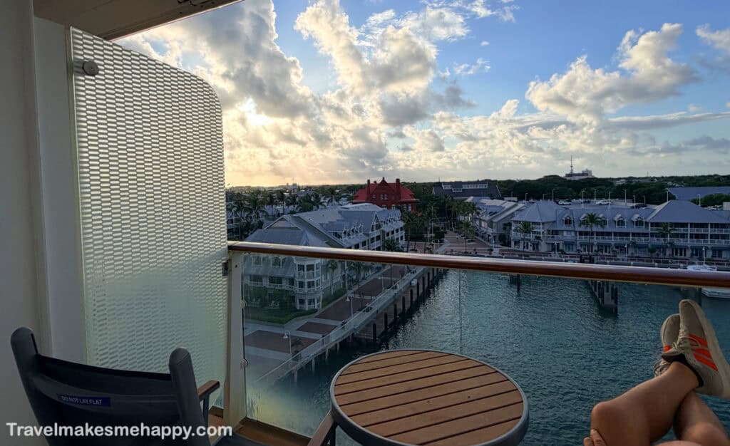 relaxing on balcony cruise ship cabin 8142 celebrity reflection vacation