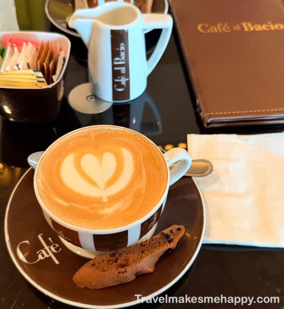 cafe al bacio coffee view on celebrity reflection cruise ship
