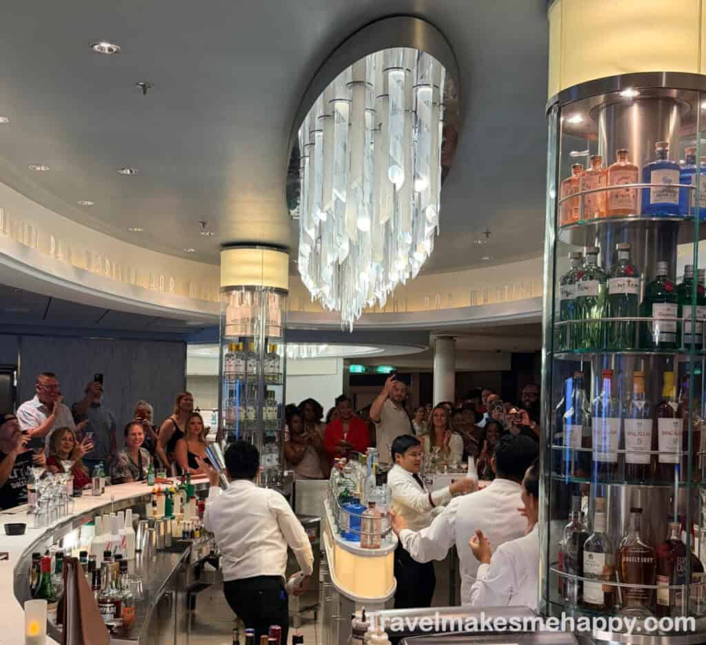 martini bar view on celebrity reflection cruise ship show