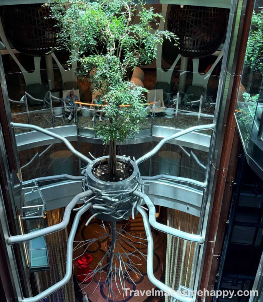 tree sculpture on celebrity reflection cruise ship our review