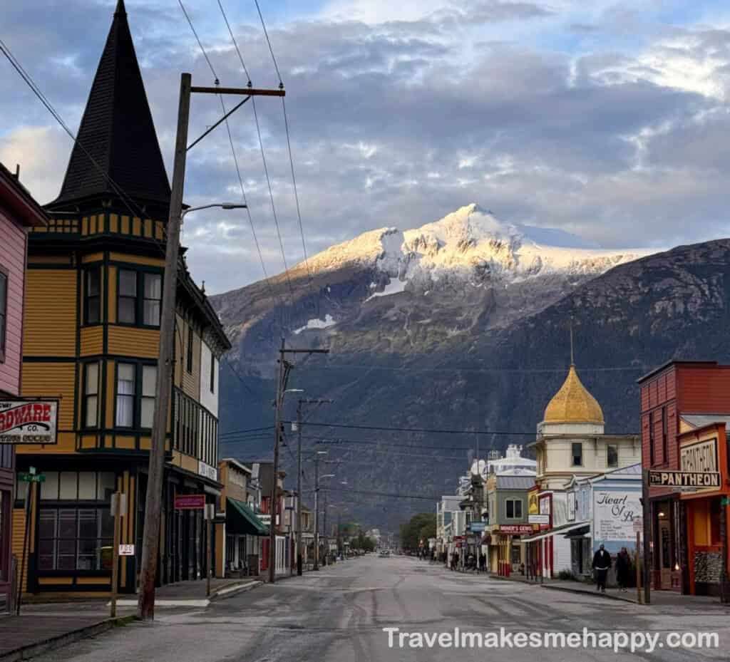 skagway downtown mountain view alaska cruise port inside passage